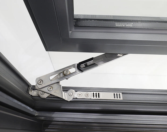 Balcony ventilation aluminum double-glazed casement window with awning and family fly screen
